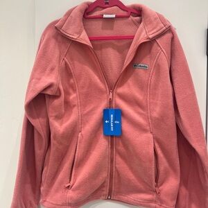 New! Columbia Pink Full-Zip Fleece! Cute and Cozy!